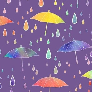 umbrellas - purple