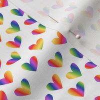 Love is love rainbow hearts in pride colors lgbtq design on white SMALL