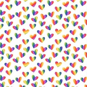 Love is love rainbow hearts in pride colors lgbtq design on white SMALL