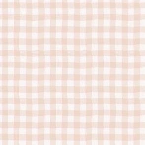 Gingham small - almond