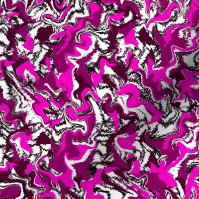 JGG6 - Organic Squiggles and Cream in Maroon and Magenta
