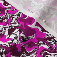JGG6 - Organic Squiggles and Cream in Maroon and Magenta