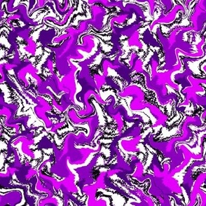 JGG7- Medium Scale -  Organic Squiggles and Cream in Purple and White