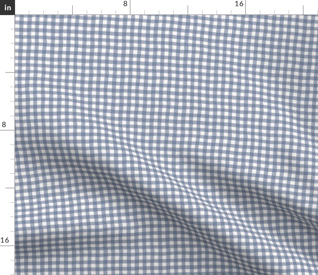 Gingham small - steel