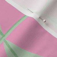 Palm Leaves - Green on Pink (jumbo scale)