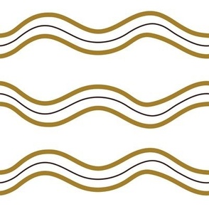 Seamless striped pattern in minimalistic style.Vector striped background in scandinavian style -beige and black stripes waves on white background.