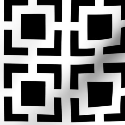 Moroccan Square in Black and White