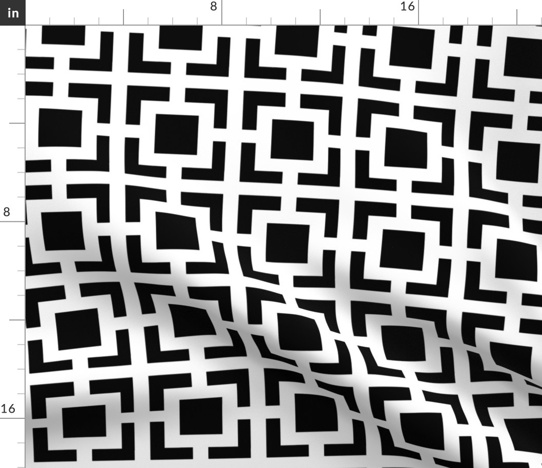 Moroccan Square in Black and White