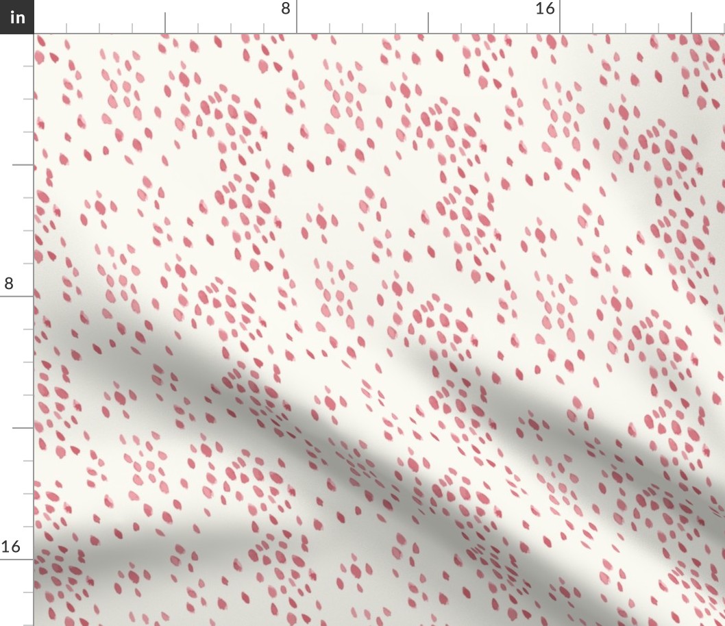 Small Blender Print fabric, red pink spots, Vera Ann Illustration