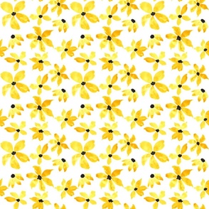 yellow flowers on white ground 6x6 15dpi 