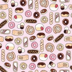 (medium) Cute Donuts on Pink