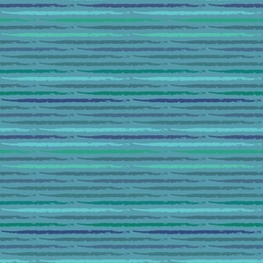 Turquoise Navy Blue Stripes SMALL scale