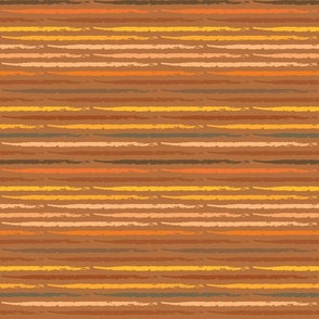 Earthy Orange, Brown Stripes SMALL scale