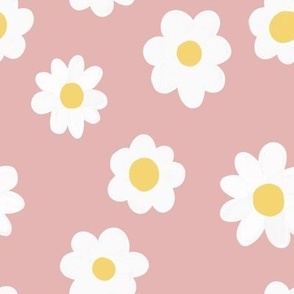 Simple Daisies - Pink (large scale)