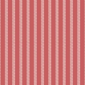 Cecilia's Red White Vertical Stitch Stripe