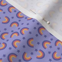 Rainbows and Stars, violet, periwinkle, small