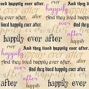 Happily Ever After Old Paper Pink