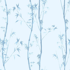 Sumi-E Bamboo Grove, Cornflower Blue by Brittanylane