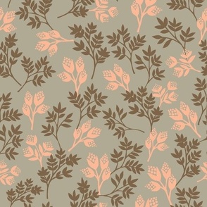 Ditsy florals - apricot 
