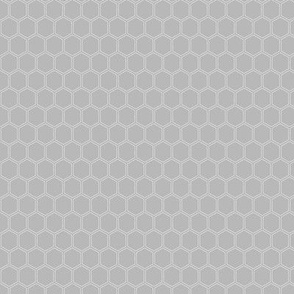 Small Scale Honeycomb Hexagon Pattern | Neutral Gray MK002