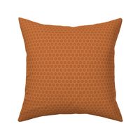 Small Scale Honeycomb Hexagon Pattern | Terracotta Orange MK002