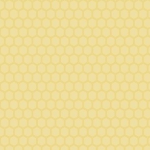 Small Scale Honeycomb Hexagon Pattern | Honey Yellow MK002