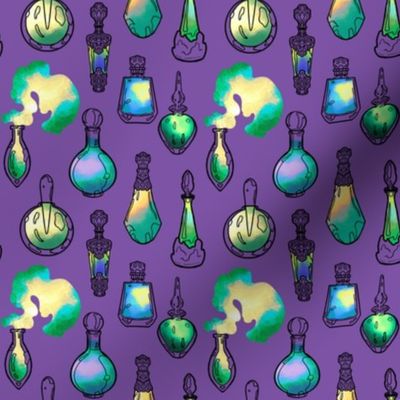 Magic Potion Bottles Mermaid Grotto Purple extra-small scale
