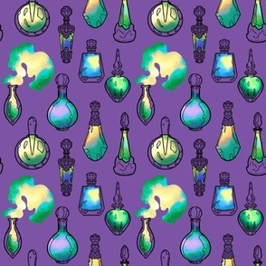 Magic Potion Bottles Mermaid Grotto Purple extra-small scale