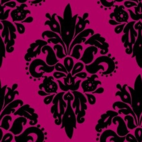 pink damask pattern