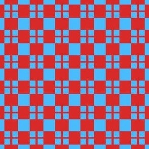 Mini Prints - Blocks - Serious Squares - Red and Blue