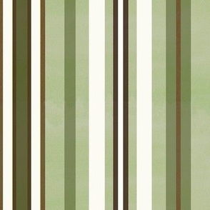 Agave-Small Stripes, Vertical Stripes, Variegated Stripes, Green and Brown and Ivory.