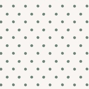 Polka dot on cream - emerald