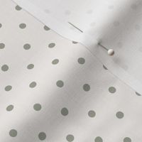 Polka dot on cream - eucalyptus