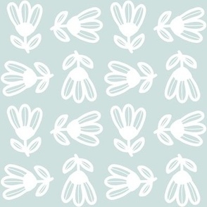 Little White Tulip Petal Solid Coordinate_ for kids apparel_ and summer home decor projects, small scale pale mint green