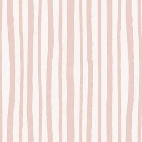 Hand drawn vertical stripes - blush