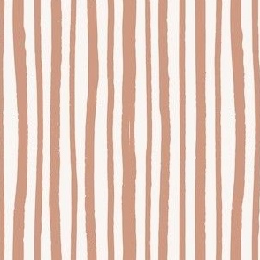 Hand drawn vertical stripes - sienna