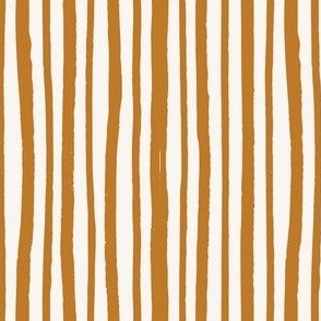 Hand drawn vertical stripes - ochre