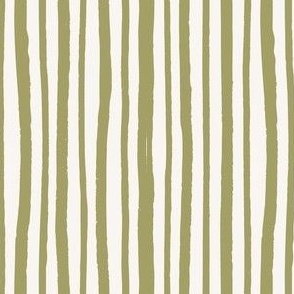 Hand drawn vertical stripes - olive