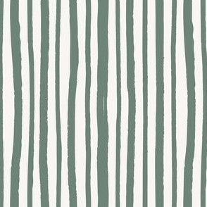 Hand drawn vertical stripes - emerald