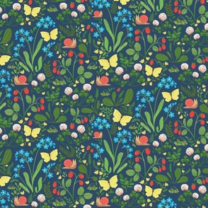 Strawberry Meadow - Large Blue