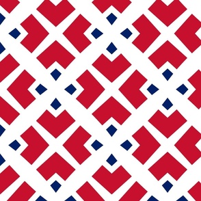 Jubilee Red, White & Blue Chevron 10 inch