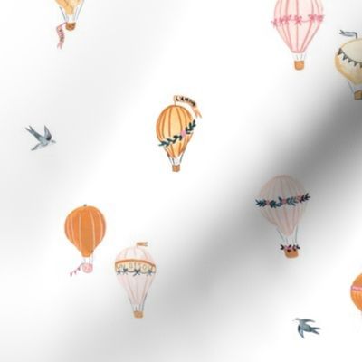 French Romance  Hot Air Balloon Scattered