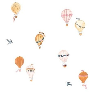 French Romance  Hot Air Balloon Scattered