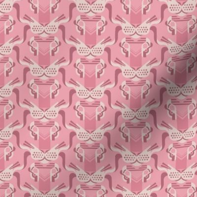 Tiger Head in Mute-Pink Small
