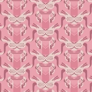 Tiger Head in Mute-Pink Small