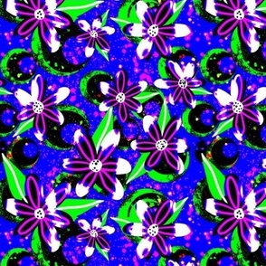 Y2K GenZ neon flowers small 6” repeat