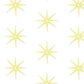 Medium Yellow Ribbon on White STARS 