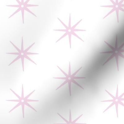 Medium Pale Pink on White STARS