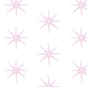 Medium Pale Pink on White STARS