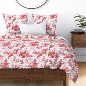 Manchurian Toile Chinoiserie Red